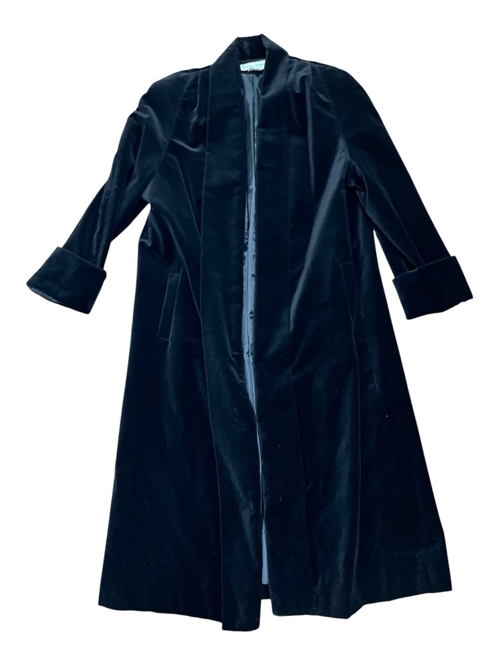 Vintage 90s Black Velvet Opera Coat Size Medium Petite
